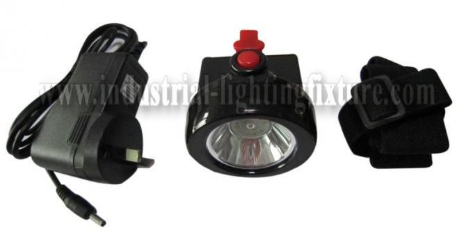 3.7 V Mini LED Miners Cap Lamp 4000lux 2.8Ah For Construction / Marine 1