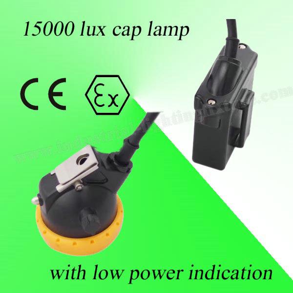 3V Rechargeable LED Miners Cap Lamp 110MA With 6.5Ah Battery Atex Approved 0