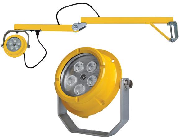 Adjustable Dock Yellow LED Loading Dock Lights 25 W Cree Led Safety With Arm 1