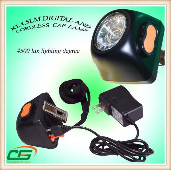 Msha Approved 4.5ah Rechargeable Mining Hard Hat LED Lights , Waterproof Cordless Miners Cap Lamp 2