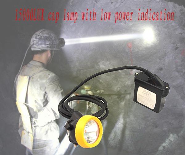 15000lux 6.6ah Li-Ion Battery Waterproof Led Industry Corded Mining Cap Lamp 1