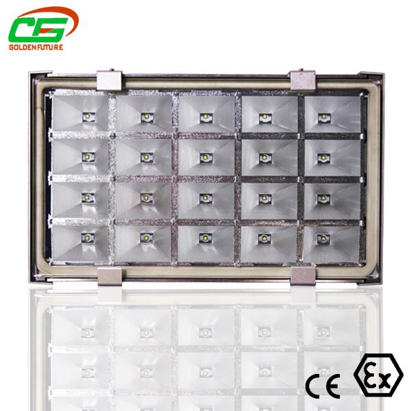 100w Gas Station Led Canopy Light , 10000 Lux Led Industrial Lighting Fixture 0