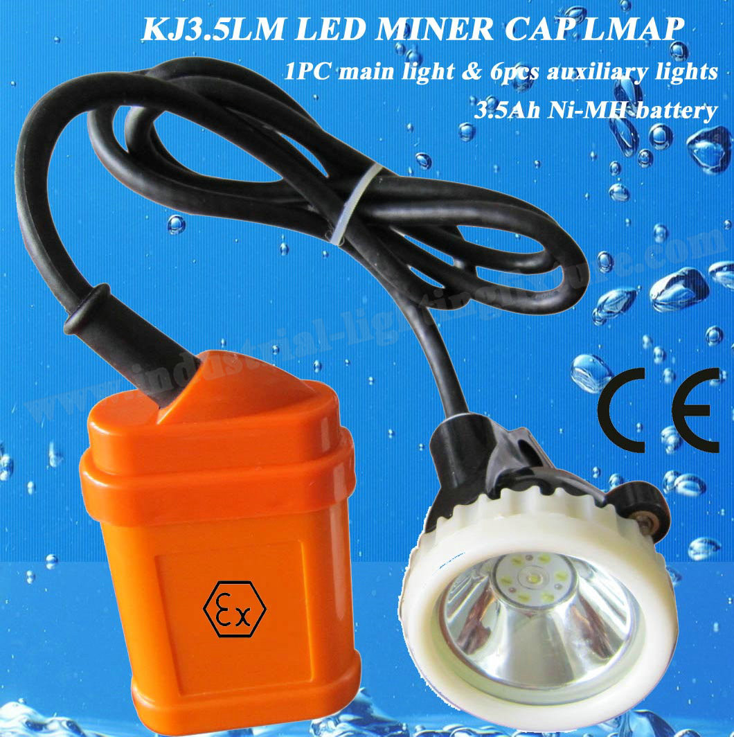 3.5Ah Rechargeable LED Mining Light , Safety Lamp For Miners 4000lux A