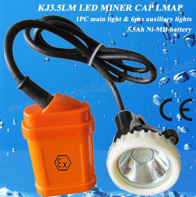 3.5Ah Rechargeable LED Mining Light , Safety Lamp For Miners 4000lux A 0