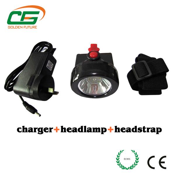Underground Cordless Cap Lamp 2.8Ah 3.7V Led Rechargeable IP54 2