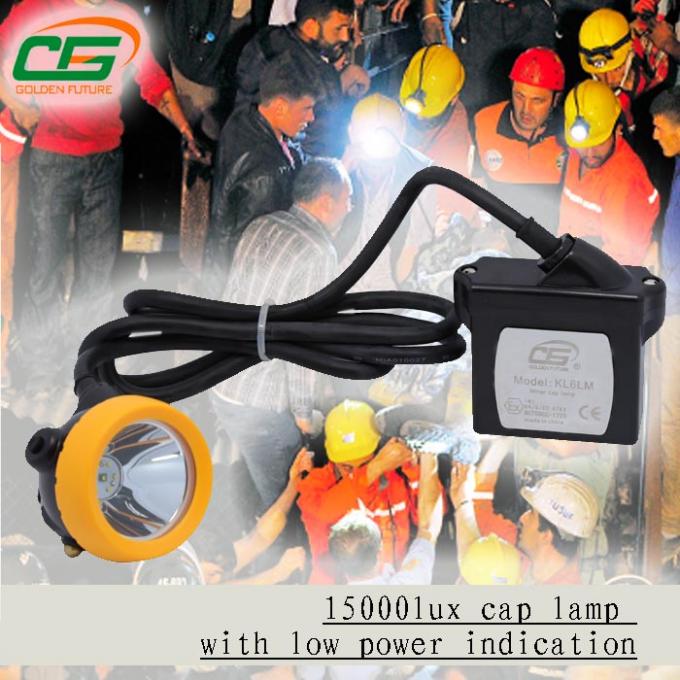 6.6Ah Underground Miners Cap Lamp 1 W Led Dust - Proof With Bulletproof Lens 1