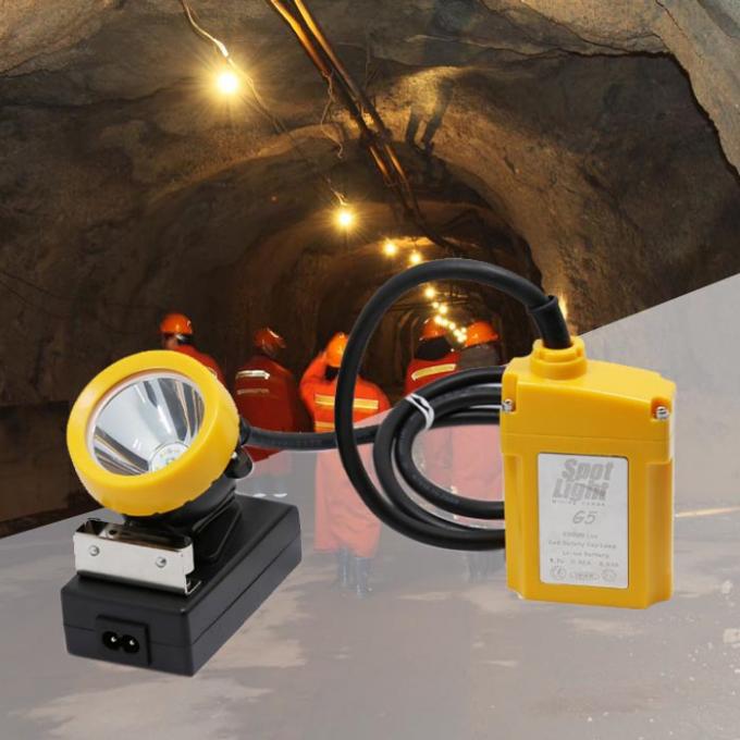 Plastic Water Proof Led Miner Lamp Handheld Yellow High Brightness 3