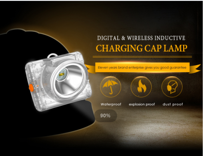 KL6LM Cordless Wireless Charging Led Cap Lamp / Safety Mining Cap Lights 0