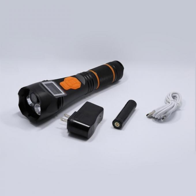 Camera / DVR Police Security LED Flashlight Rechargeable Battery Aluminum Alloy Body 1
