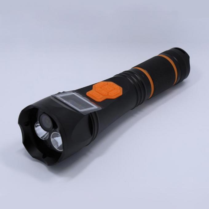 Camera / DVR Police Security LED Flashlight Rechargeable Battery Aluminum Alloy Body 3