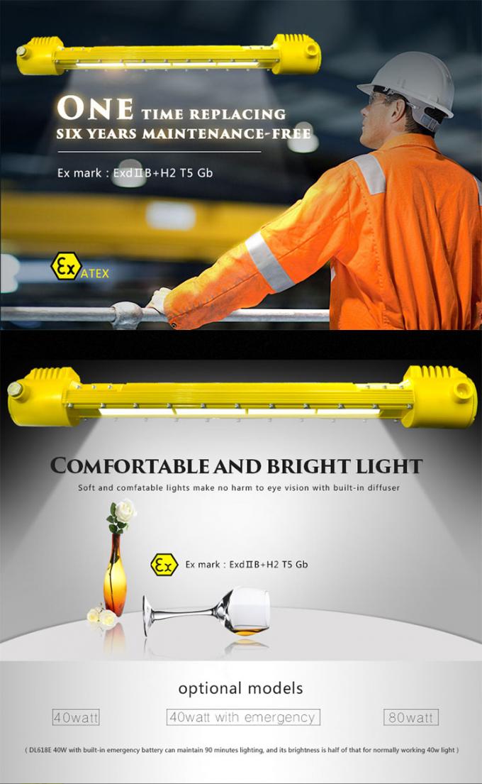 80W Atex Approved LED Explosion Proof Light For Marine Offshore Platform 1