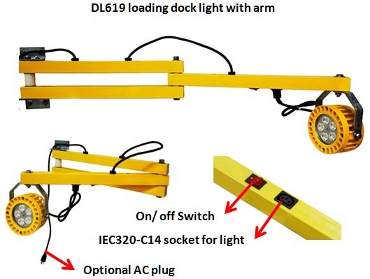 Warehouse 30w Loading Bay Dock Lights With Flexible Arm 0