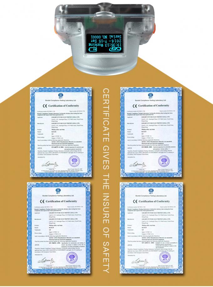 ATEX Certified Wireless OLED Miner Lamp with Inductive Charging for Underground Mining 8