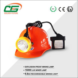 15000 Lux Led Miner Lamp 6.6Ah rechargeable battery With Low Power Indication