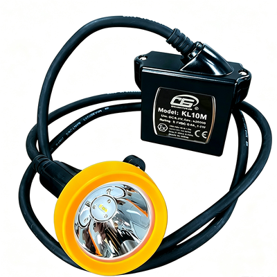 Golden Future KL10M 25000Lux IP68 Waterproof Mining Head Lamp with 10Ah Battery Capacity Miner Cap Lamp